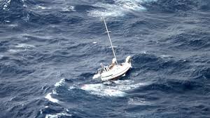 hurricane julio on a sinking sailboat