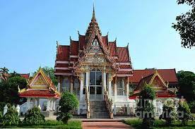 Thai Buddhist Temple And Gardens Hat Yai Songkhla Thailand Bath Towel For Sale By Imran Ahmed