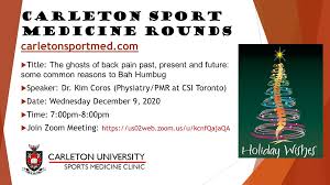 East toronto orthopaedic & sports injury clinic and trilogy physiotherapy have partnered in order to provide you with the experienced and skilled care you deserve. Carleton Sport Medicine Rounds Carleton Sport Medicine Clinic