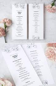 Magnolia Wedding Ceremony Program Template Printable Black Etsy Wedding Ceremony Programs Template Ceremony Program Template Floral Wedding Programs