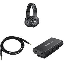 Audio Technica Ath M40x Professional Studio Monitor Headphones Bundle With Audio Technica Short Replacement Cable And Creative Headphone Amp Buy Online In Aruba At Aruba Desertcart Com Productid 21687901