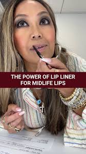 In midlife, we start to lose that natural definition in our lips and  suddenly our makeup can look a little unfinished. Watch what a simple liner  does … no lipstick, no gloss,