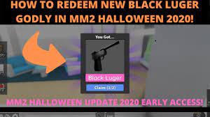 Rarity of mm2 value lists. How To Redeem Black Luger Godly Gun In Roblox Mm2 Halloween Update 2020 Full Update Tutorial Youtube