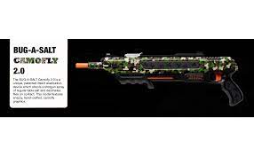 That said this gun is a fun way to wipe out those pesky bugs prices start at $39.95 for the yellow and $44.95 for the camofly version. Amazon Com Bug A Salt Camofly 2 0 Insect Eradication Gun Garden Outdoor