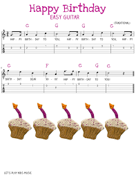 Free sheet music with notes fingering chart download. Happy Birthday Easy Guitar Let S Play Music