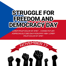 International democracy day is celebrated every year on the 15th of september and has caused a the international day of democracy is celebrated in order to spread awareness about the freedom. Red And Blue Czech Republic For Freedom And Democracy Day Propaganda Sns Psd Free Download Pikbest