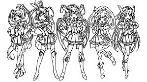 Chibi glitter force kizi free coloring pages for. Drawing 8 From Glitter Force Coloring Page
