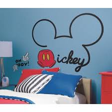 Mickey And Friends All About Mickey Peel And Stick Giant Wall Decals Walmart Com Mickey Mouse Bedroom Decor Mickey Mouse Bedroom Mickey Mouse Room