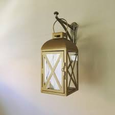 Antique persian copper repousse oil lamp with hanging hook. Wall Mounted Lantern Hook Candle Holder Pottery Barn