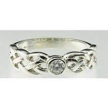 Glencara White Gold Diamonds Celtic Rings Rings