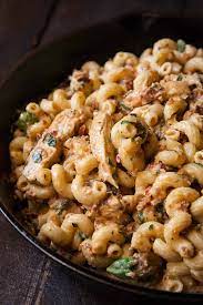 Pasta With Bacon Sun Dried Tomato And Mascarpone Foodtasia Recipe Bacon Pasta Cavatappi Recipe Sun Dried Tomato