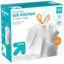 Glad forceflex protection series tall kitchen trash bags. Flexguard Tall Kitchen Drawstring Trash Bags Unscented 13 Gallon 120ct Up Up Target