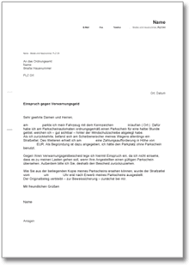 Neben parksünden zählen akoholisiertes und zu schnelles fahren, das missachten von vorrangregeln und telefonieren am steuer zu den häufigsten verkehrsübertretungen. Einspruch Gegen Eine Gebuhrenpflichtige Verwarnung De Musterbrief Download