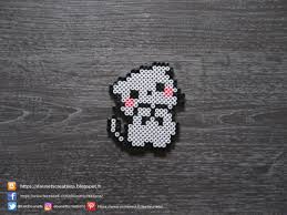 Chaton Kawaii Perles Hama Kawaii Kitten Perler Beads Perles Hama Kawaii Perles A Tisser Perles Hama