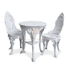 You can craft a modern victorian aesthetic without buying any victorian furniture at all. Buy Fr Dining Sets Series Victorian Design Cast Iron Dining Table With 2 Cast Iron In White Online Garden Furniture Hotel And Restaurant Tables And Chairs Commercial Furniture Furnitureroots Product