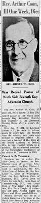Rev Arthur Willard Coon (1884-1941)