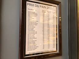 Prix Du Pain Affiche A L Entree De La Boulangerie Patisserie Eric Kayser Petits Carreaux Picture Of Eric Kayser Petits Carreaux Paris Tripadvisor