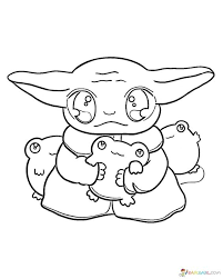 Coloring Pages Baby Yoda The Mandalorian And Baby Yoda Free Coloring Pages Star Wars Art Unique Coloring Pages