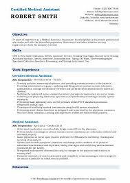 Create a professional resume header: Medical Assistant Resume Samples Qwikresume