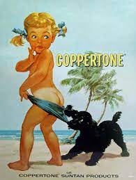 Coppertone Girl Suntan Lotion Vintage Style Ad Metal Sign | eBay