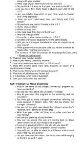 Us Visa Interview Sample Questions Interview Questions This Or That Questions F1 Visa Interview
