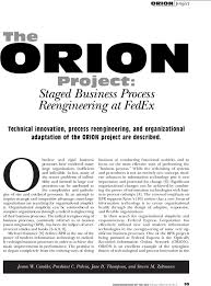 Самые новые твиты от orion computerworld (@orionbv): The Orion Project Staged Business Process Reengineering At Fedex Communications Of The Acm Vol 39 No 2