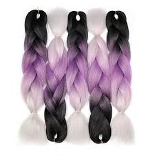 The names used on our color chart and product titles don't always match the names on the packages of hair. Jumbo Braiding Hair Black Purple Silver Grey 5pcs Jumbo Braid Hair Extension Ombre Colors For Box Braids Senegal Twist Braids 24 Inch Soft Synthetic Fiber Buy Online In Bahamas At Bahamas Desertcart Com Productid 44569244