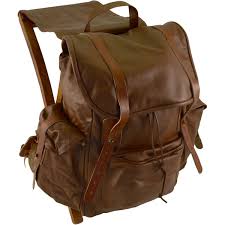 Das strapzierfähige 600d der rucksack wird oben mittels einer manschette und einer klappe aus ebenfalls wasserfestem. Stuhl Rucksack In Kalbsleder Echtes Leder
