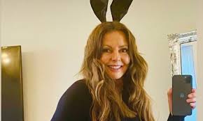 She was voted uk female rear of the year twice in 2011 and 2014. Carol Vorderman Showcases Toned Abs In Skintight Gym Bunny Outfit Hello