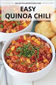Quick Easy Vegan Quinoa Chili Recipe Vegan Recipes Healthy Vegan Soup Recipes Easy Vegetarian Chili Recipe