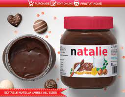 Free collection of 30+ printable nutella labels miss artie craftie: Nutella Label Printable Nutella Label Nutella Printable Labels