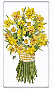 Mary lake thompson easter bunny kitchen towel. Easter Daffodils Bouquet 100 Cotton Flour Sack Dish Tea Towel Mary Lake Thompson 30 X 30 Daffodil Bouquet Easter Prints Daffodils