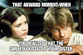 This Really Bugs Me Out That Luke And Leia Kissed Funny Star Wars Pictures Star Wars Humor Star Wars Pictures