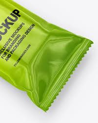 Download Glossy Snack Bar Mockup In Flow Pack Mockups On Yellow Images Object Mockups PSD Mockup Templates