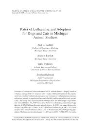 Rates of Euthanasia and Adoption for Dogs and Cats in Michigan …