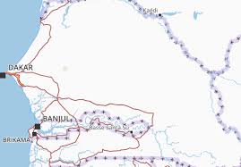 • carte du sénégal & plans des villes. Michelin Landkarte Senegal Viamichelin