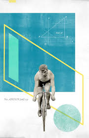 Bicycle Collage Poster French Cyclist Bike Design Geometric Collage Tour De France 1900 S Collage Poster 1900 S Cyclist Collage Poster Plakat Design Und Grafikdesign Poster