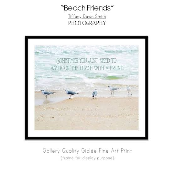 Friendship Quote, Beach Print, Beach Birds, Ocean Print, Seagulls Print,  Sea Photo, Sometimes You Just Need a Walk on the Beach With Friends - Etsy