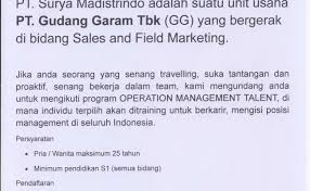 Pt surya madistrindo, jakarta, indonesia. Cara Masuk Kerja Di Pt Surya Madistrindo Pt Gudang Garam Tbk Cute766