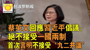 Image result for 蔡英文不接受九二共識