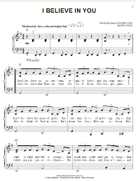 I Believe In You Sheet Music Don Williams Easy Piano Don Williams Sheet Music Direct Sheet Music