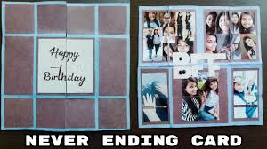 How to make an endless card. How To Make Birthday Cards For Friends Endless Card Diy Greeting Cards Anniversary Cards