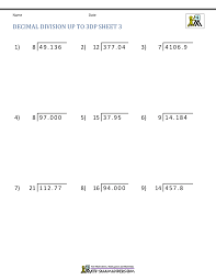You should become efficient in using the four basic operations involving decimals—addition, subtraction, multiplication, and division. Division Of Decimal Numbers Worksheets