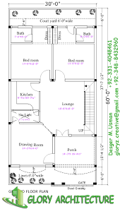 30×60 house plan for corner plot. 30 60 House Plan 6 Marla House Plan Glory Architecture