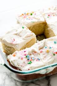 A cinnabon cinnamon roll sheet cake recipe i'm printing out and carrying with me at all times to prove once and for all that yes! Vanilla Sheet Cake With Whipped Buttercream Frosting Sally S Baking Addiction