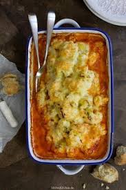 Blumenkohl Lauch Gratin In Paprika Rahm Sauce Rezept Rezepte Rezepte Mit Blumenkohl Vegetarische Gerichte