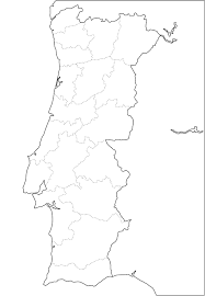 Mapa de portugal con sus distritos las principales divisiones administrativas de portugal son sus 18 distritos continentales y sus dos regiones autónomas (azores y madeira). Mapa Politico Mudo De Portugal Para Imprimir Mapa De Distritos De Portugal Freemap Interactive Maps