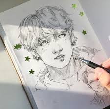 By Su Art Bts Drawings Kpop Drawings Fan Art Drawing