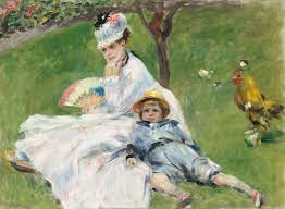Renoir also joined the artists and painted with alongside manet. Madame Monet And Her Son