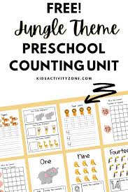 jungle theme preschool unit counting book included kids activity zone